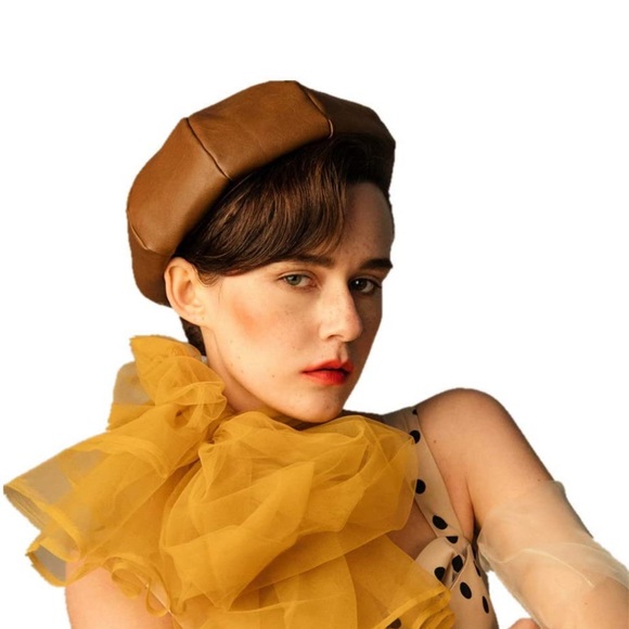 Entré Parlee Mahagony Brown Beret Cap Hat - Picture 2 of 8